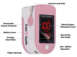 Features of the Zacurate 500DL Pro Series Fingertip Pulse Oximeter Pink