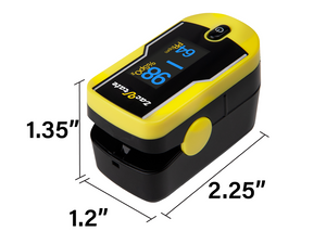 Product Dimensions of the Zacurate 500F Pulse Oximeter