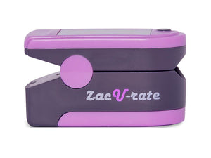 Side View of the Zacurate 500DL-M Pro Series Fingertip Pulse Oximeter Purple