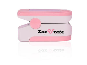 Side View of the Zacurate 500DL-M Pro Series Fingertip Pulse Oximeter Pink