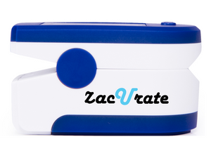 Side View of the Zacurate 500CL Fingertip Pulse Oximeter 