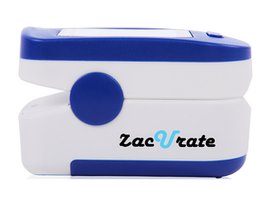 Side View of the Zacurate 500BL Fingertip Pulse Oximeter 