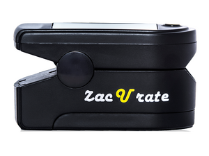 Side View of the Zacurate 500C Elite Fingertip Pulse Oximeter Black