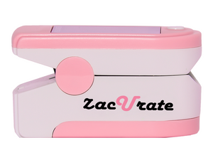 Side View of the Zacurate 500DL Pro Series Fingertip Pulse Oximeter Pink