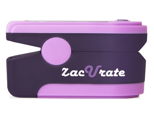 Side View of the Zacurate 500DL Pro Series Fingertip Pulse Oximeter Purple