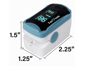 Product Dimensions of the Zacurate 500G Pulse Oximeter